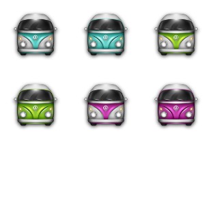 VW Bulli icon sets preview