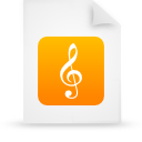 paper, orange, file, document icon