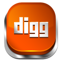 Digg Red 3 icon
