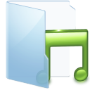 Folder Blue Music icon