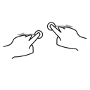 finger, one, split, gestureworks icon