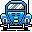 blue bug back icon