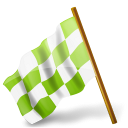 left, chartreuse, mapmarker, chequeredflag icon