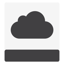 icloud, hdd, white icon