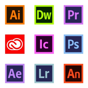 Adobe Creative Cloud icon sets preview