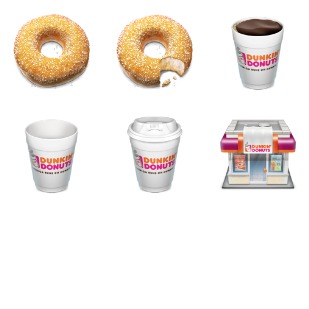 Dunkin Donuts icon sets preview