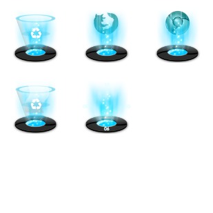 Hologram icon sets preview
