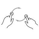 rotate, two, finger, gestureworks, hand icon