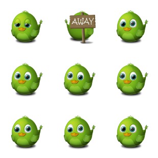 Birdie Adium icon sets preview