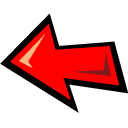 red,left,arrow icon