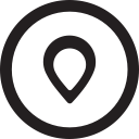 linecon, pin, location, round, map, place icon