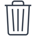 bin, out, delete, empty, remove, trash, recycle icon