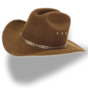 Hat cowboy brown icon