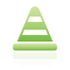 Cone, Green, Traffic icon