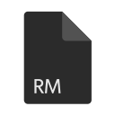 rm, file, extension, format icon