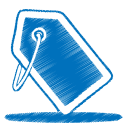 blue tag icon