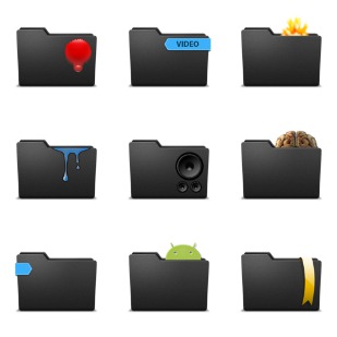 Pry Frente Black Special icon sets preview