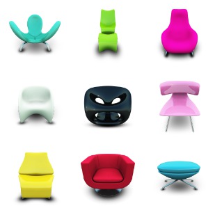 Modern Chairs icon sets preview