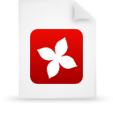 red, document, paper, file icon
