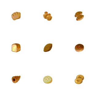 Bread icon sets preview
