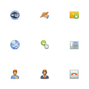 Comfi Telecom icon sets preview