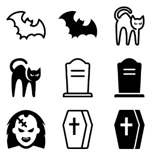 Halloween icon sets preview