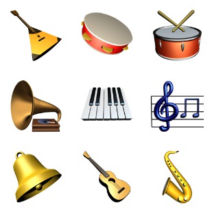 Music Library icon sets preview