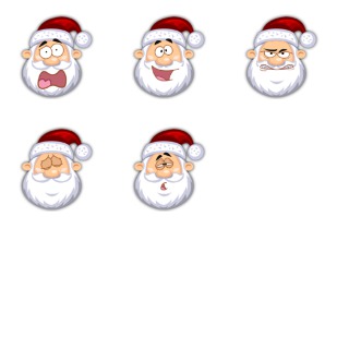 Santa Claus icon sets preview