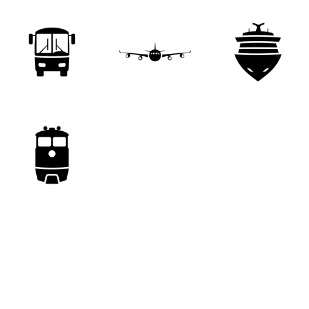 Transport icon sets preview