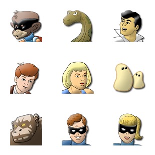 Hanna Barbera's Heroes icon sets preview