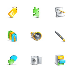 Blogging icon sets preview