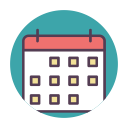 month, date, numbers, calander icon