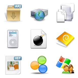 KDE Crystal Diamond icon sets preview