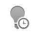lightbulb, off, clock icon