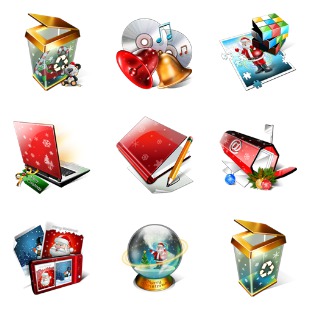 Magic Christmas icon sets preview