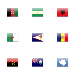 Flags icon sets preview