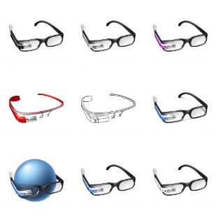 Google Glass icon sets preview