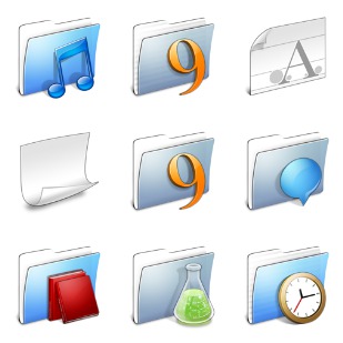 Aqua Blend icon sets preview
