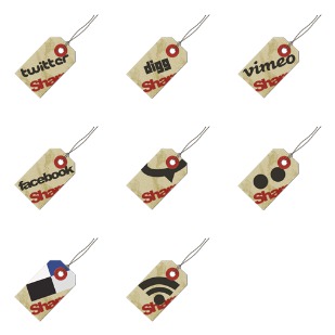 Hang Tag Social icon sets preview