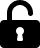 Black, Lock, Opened icon