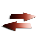 rafraichir, rouge icon