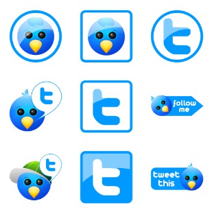 Free Twitter icon sets preview