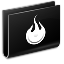 burn, folder icon