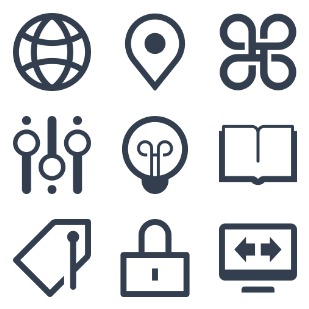 Internet and web icon sets preview