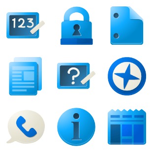 Blue Google icon sets preview