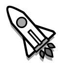 spacecraft, spaceship, space, rocket, racket, satellite, socket icon