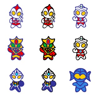 SD Ultraman & Monsters icon sets preview