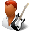 Occupations Guitarist Male Dark icon