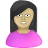 person, feature, people, female, user, account, black, woman, pink, olive, profile, human, member icon