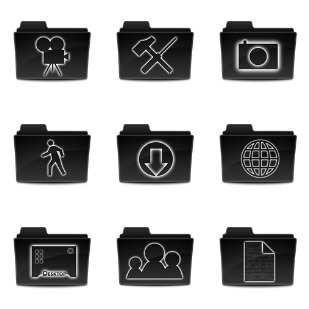 Black Elegant icon sets preview